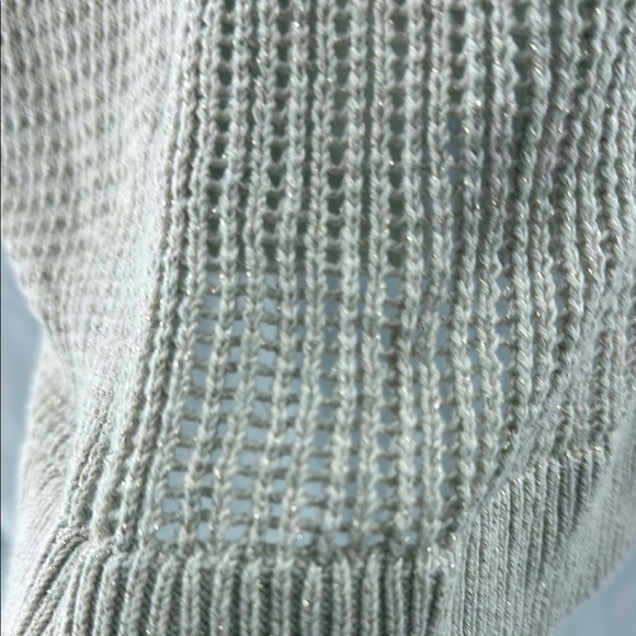 Zenergy by Chico’s Cozy Beige and Gold Knit Women's Sweater with Hood - Picture 4 of 4